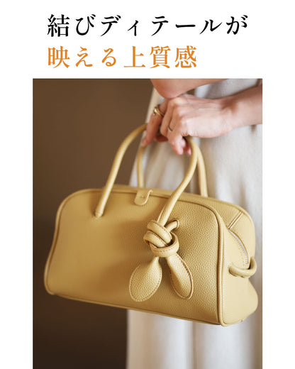 余裕をまとう大人の上品バッグ結びデザインバッグ